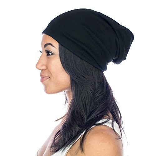 Satin Lined Sleep or Daytime Victory +Style Beanie: No Frizz -Smooth Hair Everyday - Perfect for Travel