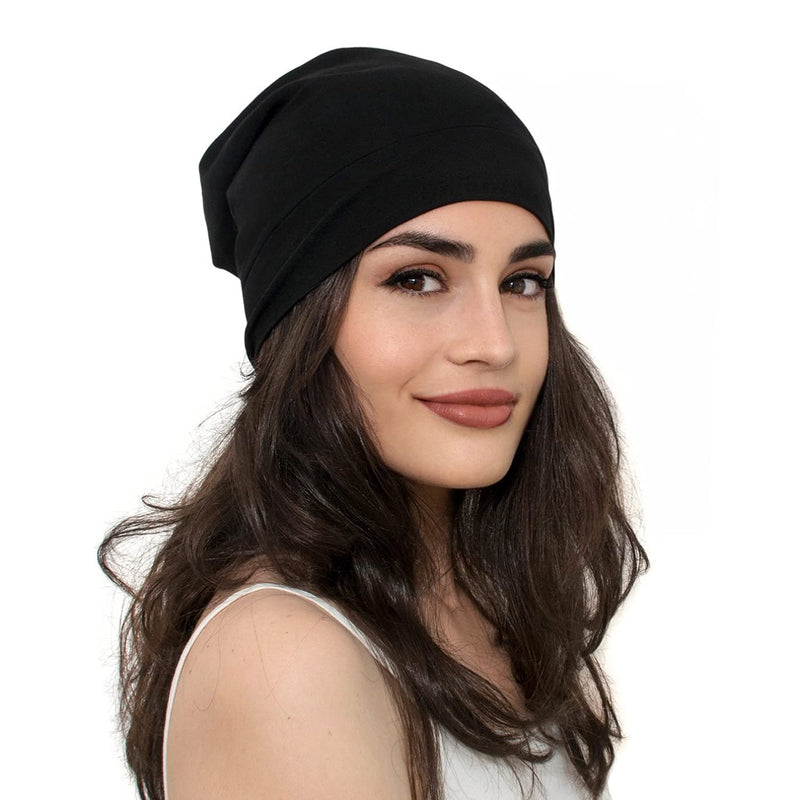 Satin Lined Sleep or Daytime Victory +Style Beanie: No Frizz -Smooth Hair Everyday - Perfect for Travel