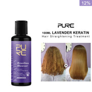 PURC Lavender Brazilian Keratin – 12% Straightening & Smoothing Treatment