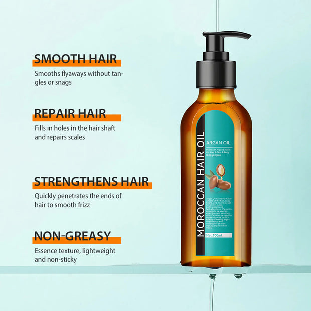 Moroccan Hair Oil – Nourish, Repair & Soften Dry, Damaged Hair