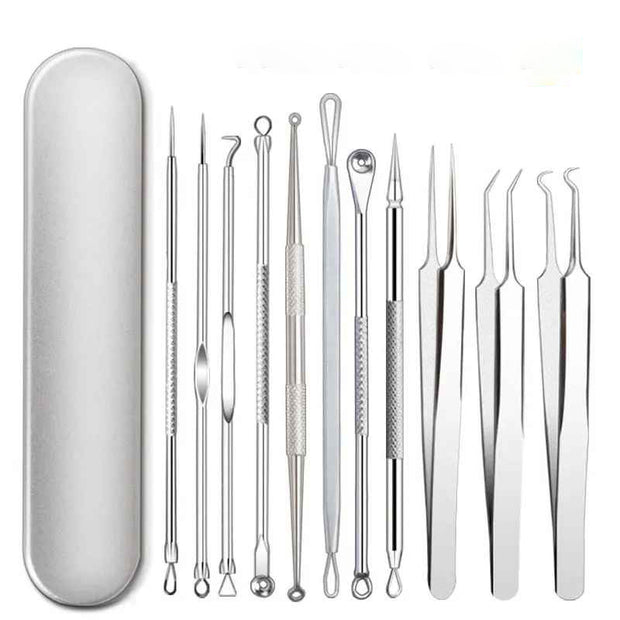 Stainless Steel Acne Removal Needles – Blackhead & Pimple Cleansing Kit