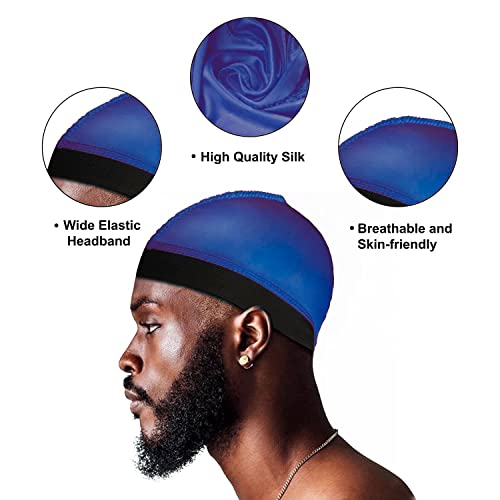 Vegan Silk Wave Caps for Superior Hair Care and Style | Set of 4