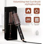 1.5-Inch Heated Ceramic Curling Brush – Volumizing & Styling Tool