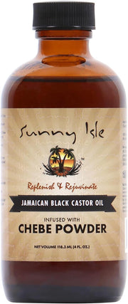 Sunny Isle Jamaican Black Castor Oil infused with Chebe Powder 4 fl. oz