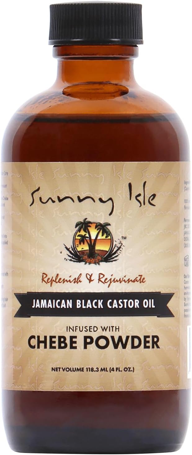 Sunny Isle Jamaican Black Castor Oil infused with Chebe Powder 4 fl. oz