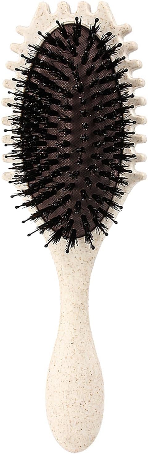 Curly Hair Brush, 2024 Newest Brush Less Pulling Styling Brush for Men and Women, Curl Brush,Boar Bristle Hair Brush Styling Brush for Detangling (Purple)