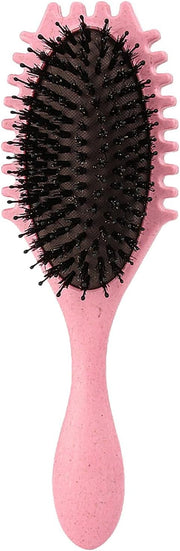 Curly Hair Brush, 2024 Newest Brush Less Pulling Styling Brush for Men and Women, Curl Brush,Boar Bristle Hair Brush Styling Brush for Detangling (Purple)