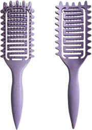 Curly Hair Brush, 2024 Newest Brush Less Pulling Styling Brush for Men and Women, Curl Brush,Boar Bristle Hair Brush Styling Brush for Detangling (Purple)