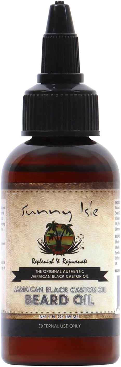 Sunny Isle Jamaican Black Castor Beard Oil, 4 Ounce