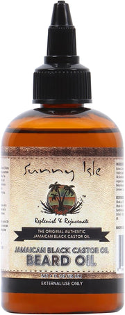 Sunny Isle Jamaican Black Castor Beard Oil, 4 Ounce