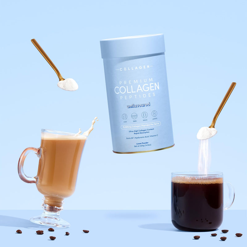 The Collagen Co. Premium Collagen Powder With Vitamin C And Biotin - Nurtures Healthy Hair, Glow Skin, Fortifies Joints, And Bones - Passionfruit Mango Collagen In A 14-Serve Loose Powder (280g)