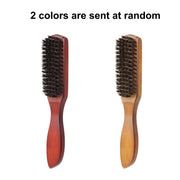 Hair Brush with Dense Bristles Hair Brushes for Women Beard Brushes for Men Massage Brush Wooden Handle for Thin Natural Soft Fine Hair