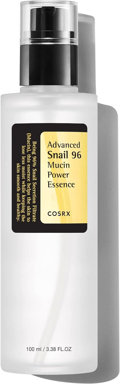 COSRX Snail Mucin 96% Power Repairing Essence 3.38 fl.oz 100ml, Hydrating Serum for Face with Snail Secretion Filtrate for Dull Skin & Fine Lines, Korean Skincare