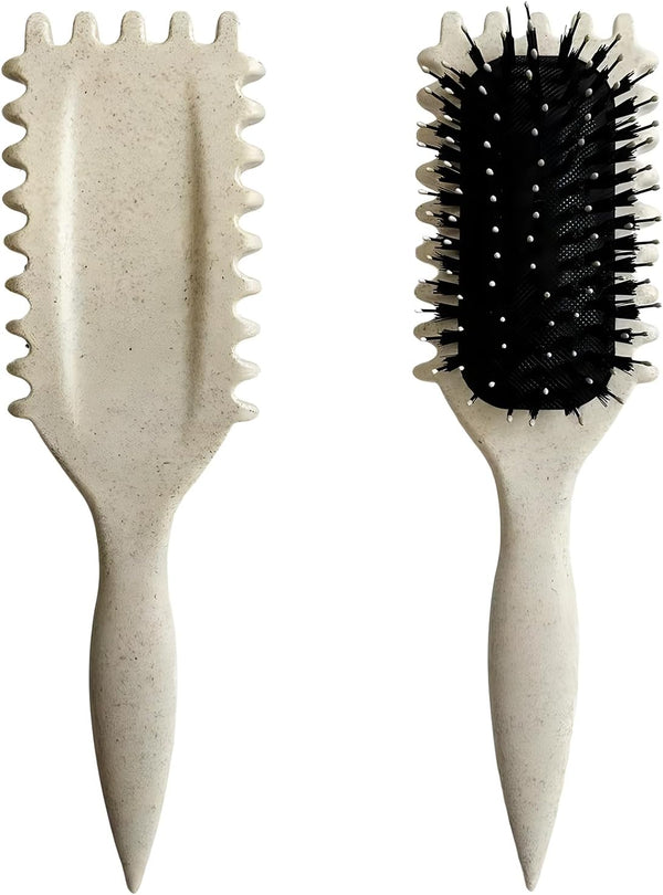 Curly Hair Brush, 2024 Newest Brush Less Pulling Styling Brush for Men and Women, Curl Brush,Boar Bristle Hair Brush Styling Brush for Detangling (Purple)