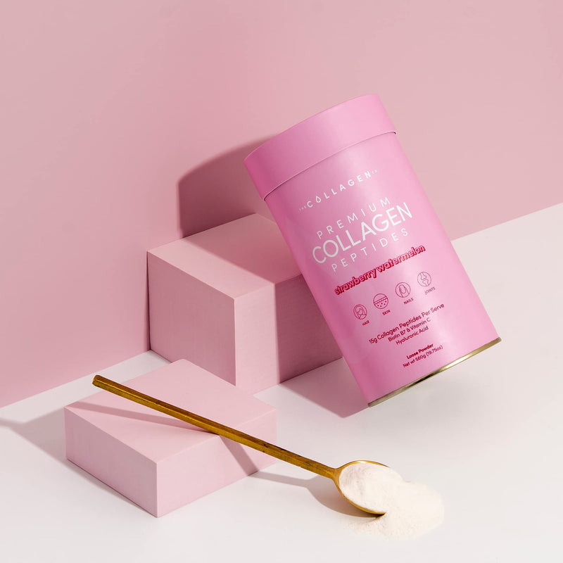 The Collagen Co. Premium Collagen Powder With Vitamin C And Biotin - Nurtures Healthy Hair, Glow Skin, Fortifies Joints, And Bones - Passionfruit Mango Collagen In A 14-Serve Loose Powder (280g)