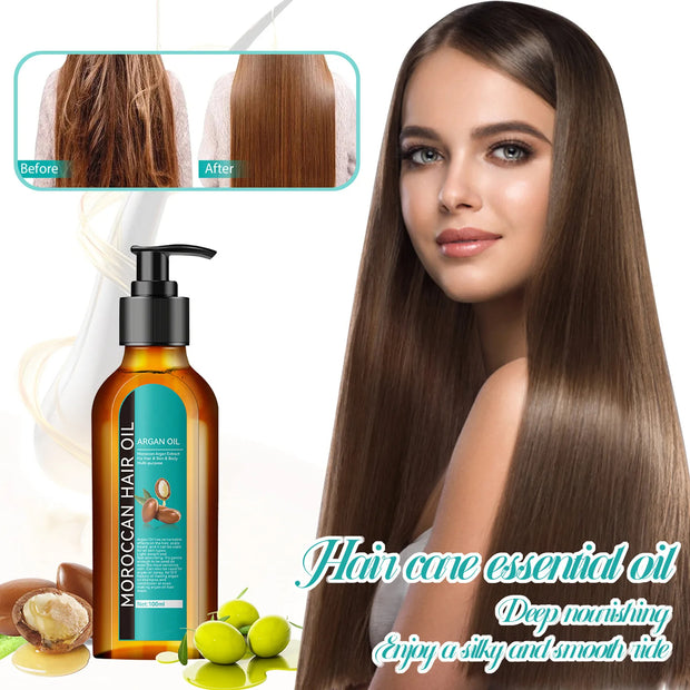 Moroccan Hair Oil – Nourish, Repair & Soften Dry, Damaged Hair