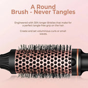 1.5-Inch Heated Ceramic Curling Brush – Volumizing & Styling Tool