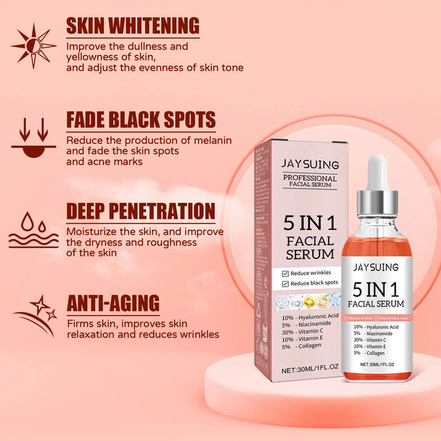 5-in-1 Vitamin C & Hyaluronic Acid Facial Serum