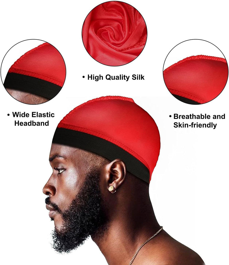 Vegan Silk Wave Caps for Superior Hair Care and Style | Set of 4