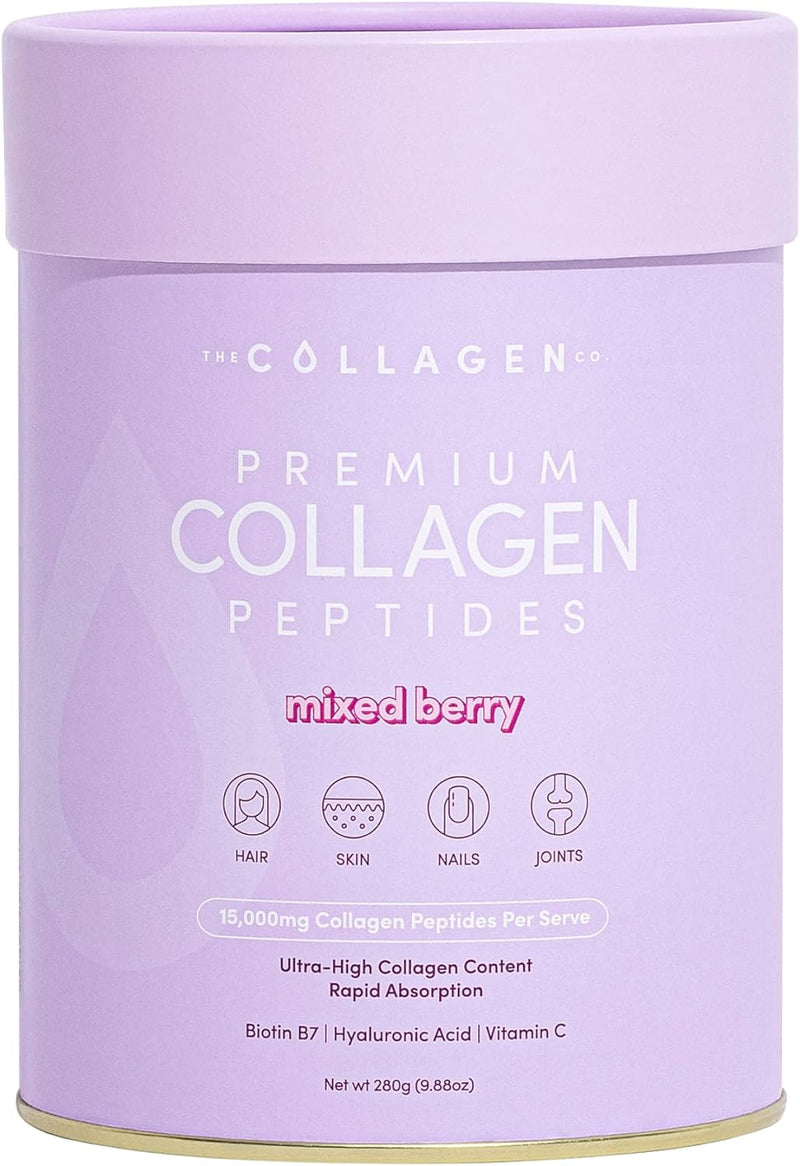 The Collagen Co. Premium Collagen Powder With Vitamin C And Biotin - Nurtures Healthy Hair, Glow Skin, Fortifies Joints, And Bones - Passionfruit Mango Collagen In A 14-Serve Loose Powder (280g)