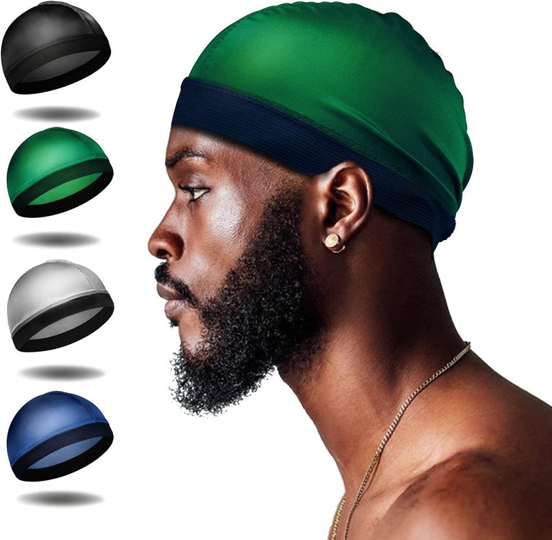 Vegan Silk Wave Caps for Superior Hair Care and Style | Set of 4