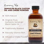 Sunny Isle Jamaican Black Castor Oil infused with Chebe Powder 4 fl. oz