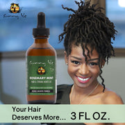 Sunny Isle Rosemary Mint Hair and Strong Roots Oil 3oz, Infused with Biotin & Jamaican Black Castor Oil to Strengthen Hair, Dry Scalp, Split Ends