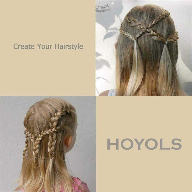 Hoyols Clear Hair Elastic Rubber Bands No Damage Ties for Ponytail Braid Holder 1500 Piece