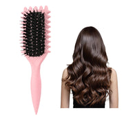 Curly Hair Brush, 2024 Newest Brush Less Pulling Styling Brush for Men and Women, Curl Brush,Boar Bristle Hair Brush Styling Brush for Detangling (Purple)