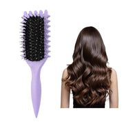 Curly Hair Brush, 2024 Newest Brush Less Pulling Styling Brush for Men and Women, Curl Brush,Boar Bristle Hair Brush Styling Brush for Detangling (Purple)