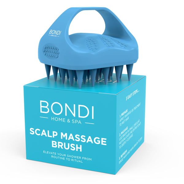 Bondi Home Spa - Scalp Massager - Shampoo Brush for Scalp-Care - Promotes Healthy Hair Growth - 100% Premium Silicone Scalp Brush to Exfoliate & Refresh