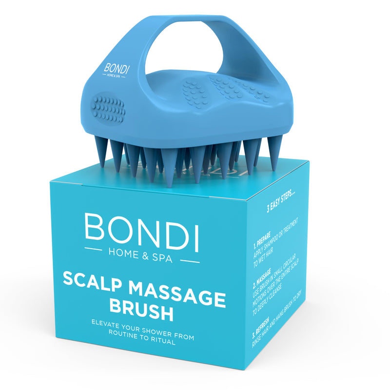 Bondi Home Spa - Scalp Massager - Shampoo Brush for Scalp-Care - Promotes Healthy Hair Growth - 100% Premium Silicone Scalp Brush to Exfoliate & Refresh