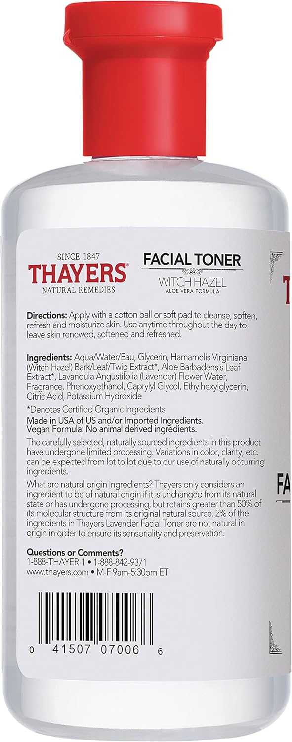 Thayers Alcohol-Free Lavender Witch Hazel Toner with Aloe Vera Formula 355ml