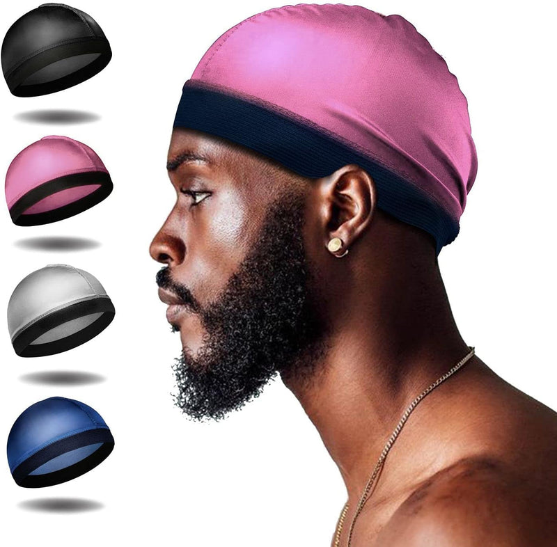 Vegan Silk Wave Caps for Superior Hair Care and Style | Set of 4