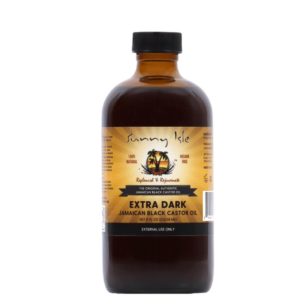 Sunny Isle Extra Dark Jamaican Black Castor Oil, 8 fl. oz. | 100% Natural High Potency Treatment for Hair, Scalp