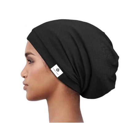 Luxury Satin Lined Beanie - Perfect for Travel & Long Hair Care