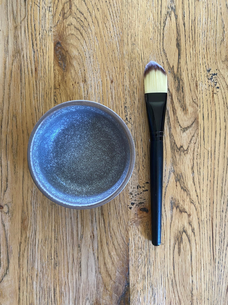 Luxury Face Mask Application Brush and Ceramic Bowl