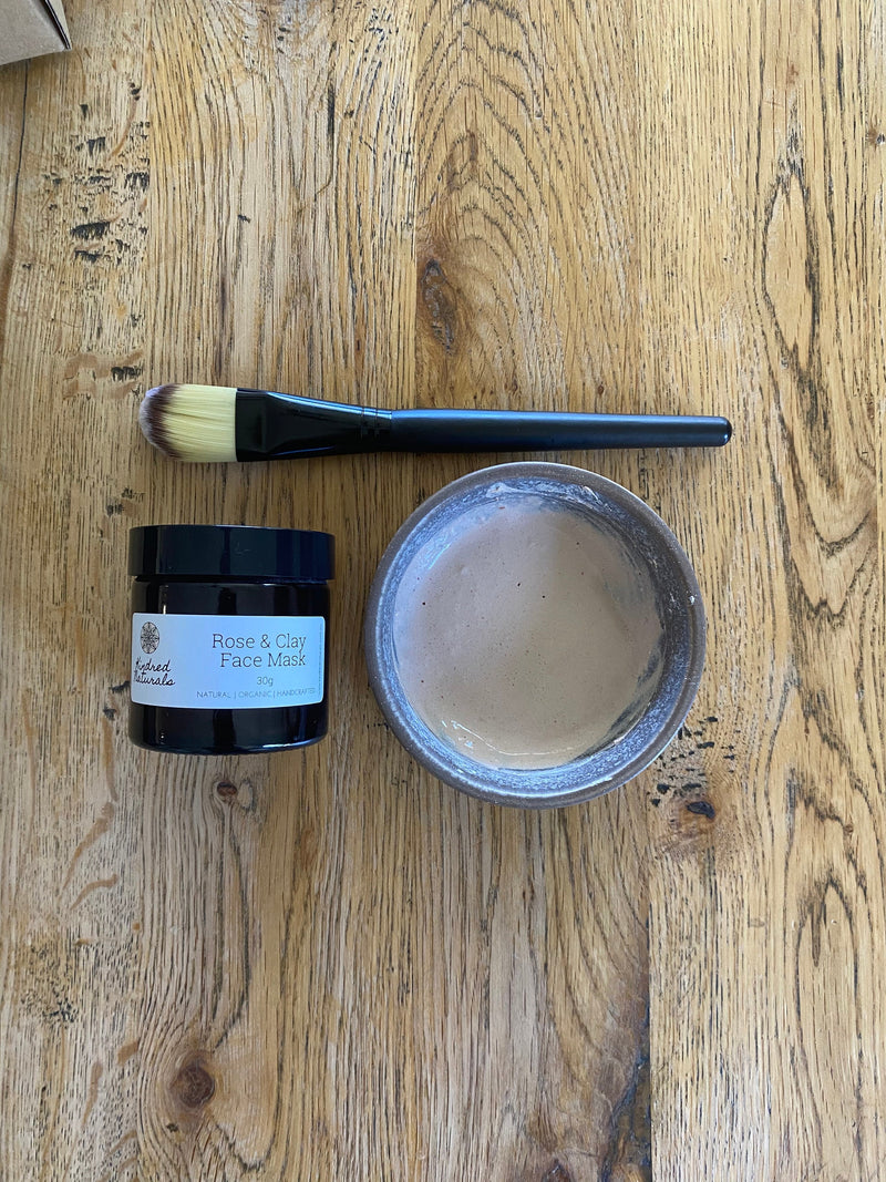 Luxury Face Mask Application Brush and Ceramic Bowl