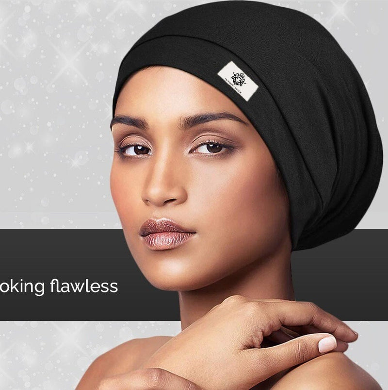 Luxury Satin Lined Beanie - Perfect for Travel & Long Hair Care: Free Shipping in Australia