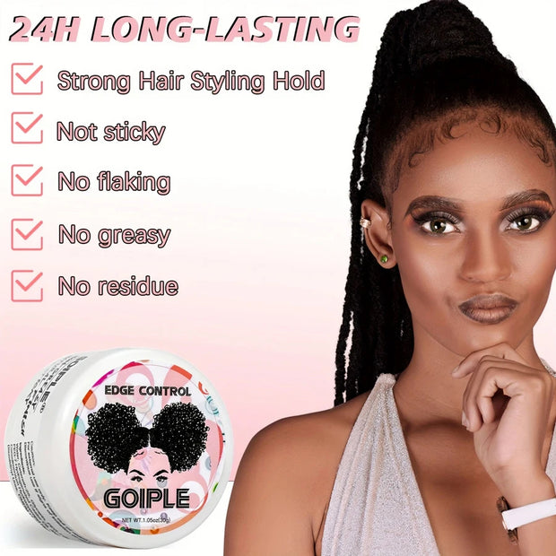 GOIPLE Edge Control 30G – Strong Hold, Tames Flyaways, Non-Greasy, Long-Lasting