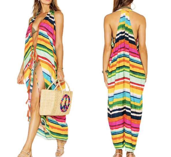 Beach Goddess Oversize Long Open Top Bikini Cover Up