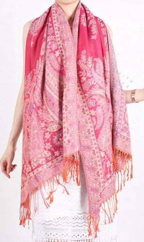 Joyful Warrior Oversize Pashmina Flowery Jacquard Wrap – Luxurious and Versatile Fashion Statement