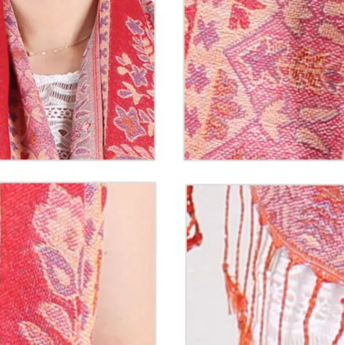 Joyful Warrior Oversize Pashmina Flowery Jacquard Wrap – Luxurious and Versatile Fashion Statement