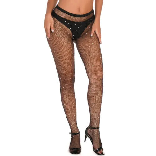 Bling Crysta Diamante Fishnet Stockings – Sparkling Elegance for Every Occasion