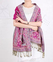 Joyful Warrior Oversize Pashmina Flowery Jacquard Wrap – Luxurious and Versatile Fashion Statement