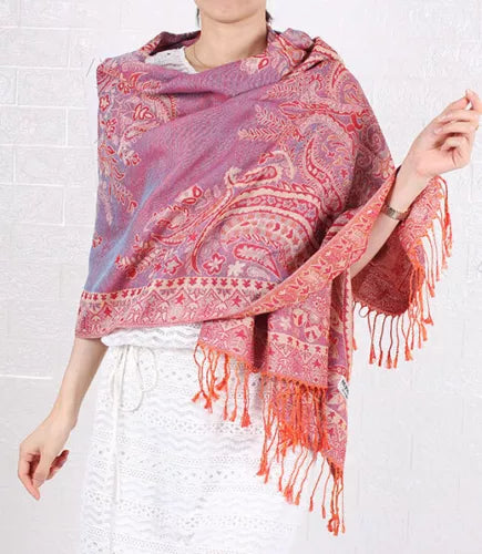 Joyful Warrior Oversize Pashmina Flowery Jacquard Wrap – Luxurious and Versatile Fashion Statement