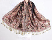 Joyful Warrior Oversize Pashmina Flowery Jacquard Wrap – Luxurious and Versatile Fashion Statement