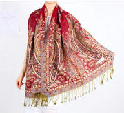 Joyful Warrior Oversize Pashmina Flowery Jacquard Wrap – Luxurious and Versatile Fashion Statement