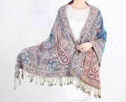 Joyful Warrior Oversize Pashmina Flowery Jacquard Wrap – Luxurious and Versatile Fashion Statement