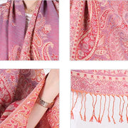 Joyful Warrior Oversize Pashmina Flowery Jacquard Wrap – Luxurious and Versatile Fashion Statement